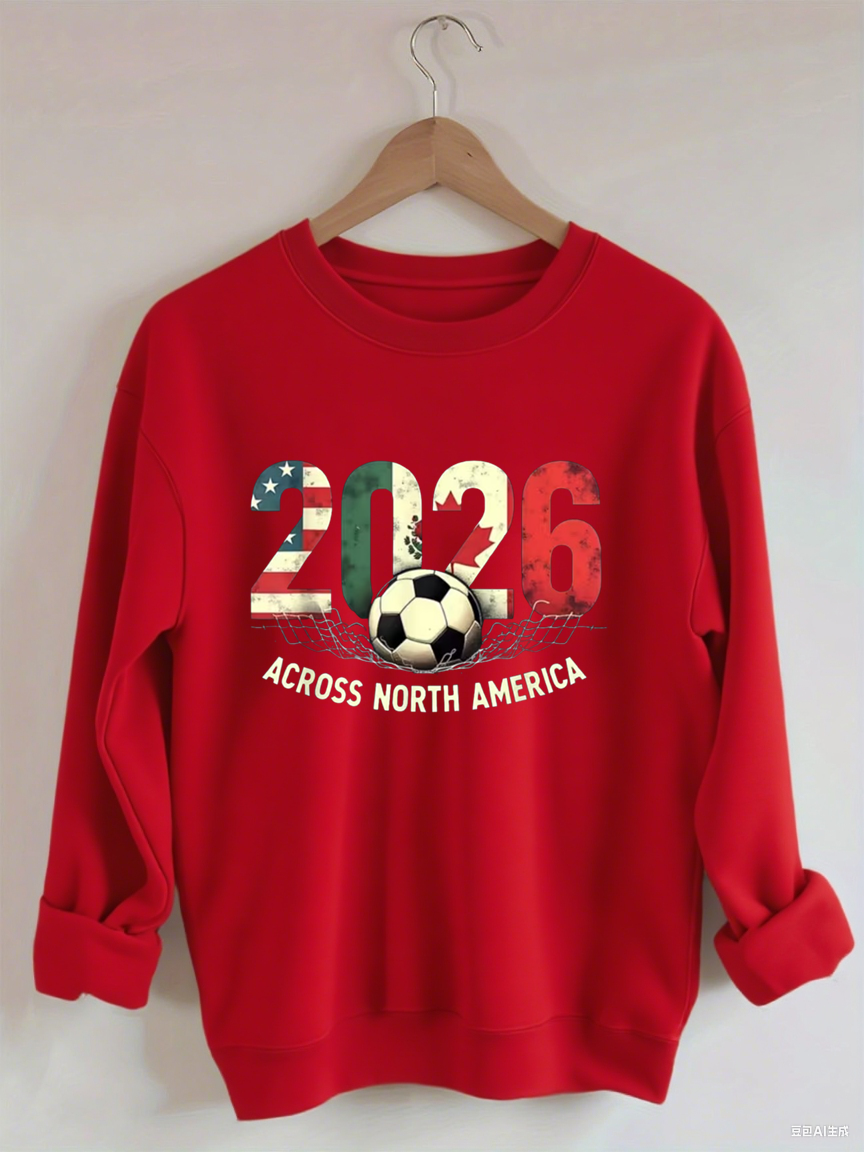 Vintage 2026 North America Soccer Sweatshirt
