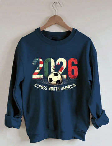Vintage 2026 North America Soccer Sweatshirt