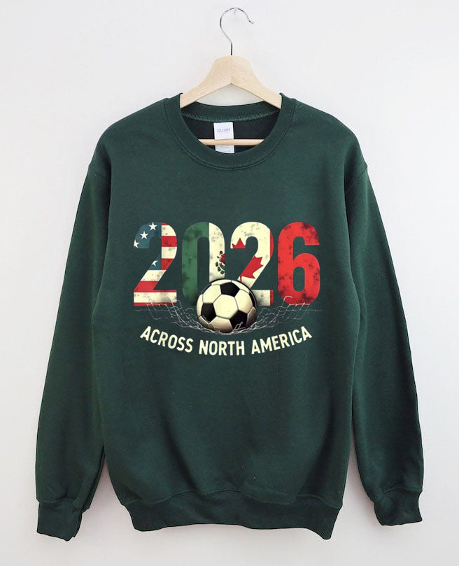 Vintage 2026 North America Soccer Sweatshirt