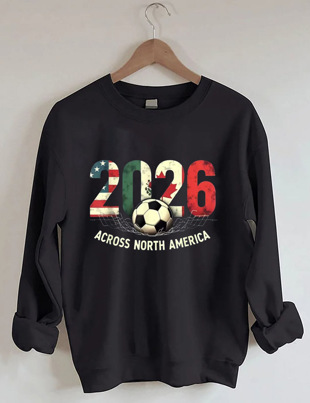 Vintage 2026 North America Soccer Sweatshirt