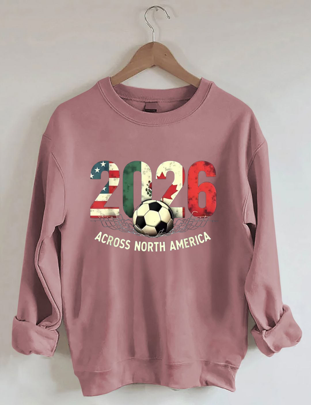 Vintage 2026 North America Soccer Sweatshirt