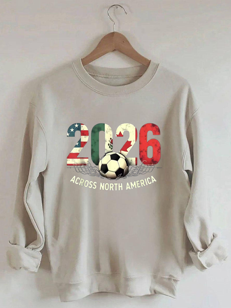 Vintage 2026 North America Soccer Sweatshirt