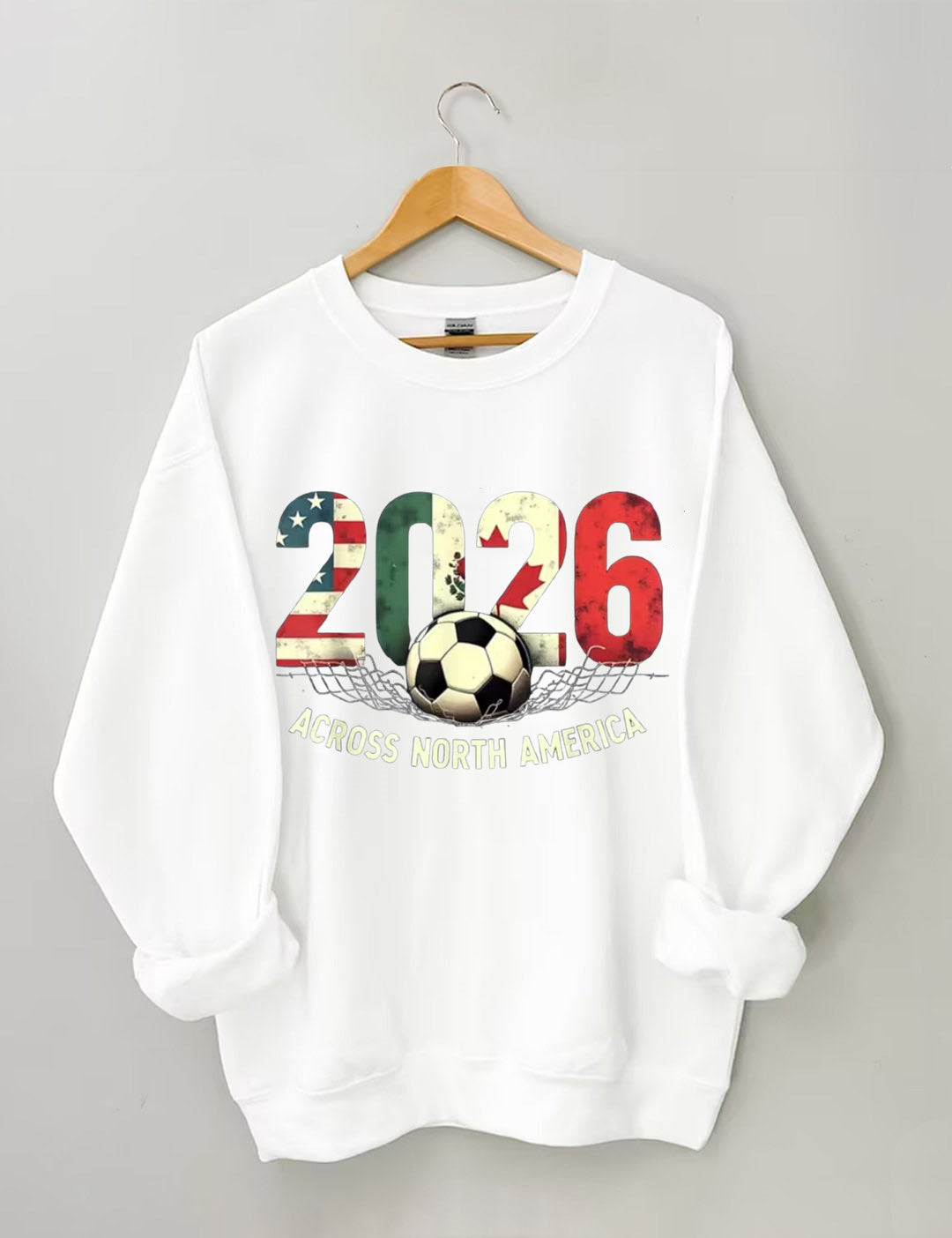 Vintage 2026 North America Soccer Sweatshirt