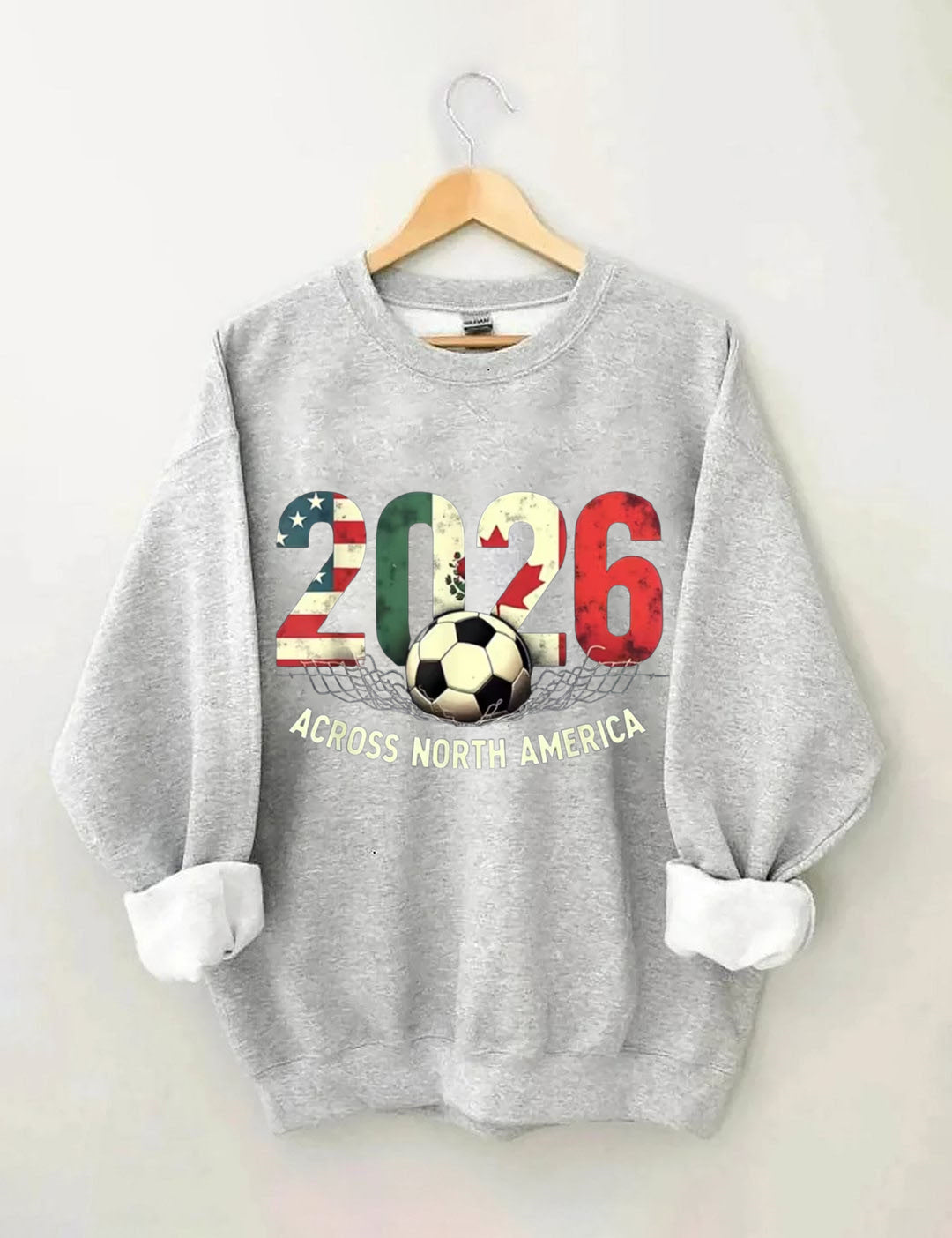 Vintage 2026 North America Soccer Sweatshirt
