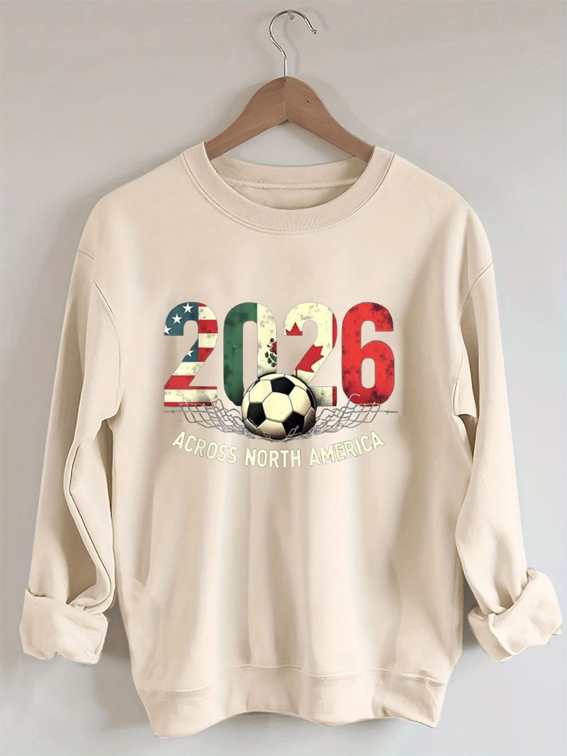 Vintage 2026 North America Soccer Sweatshirt