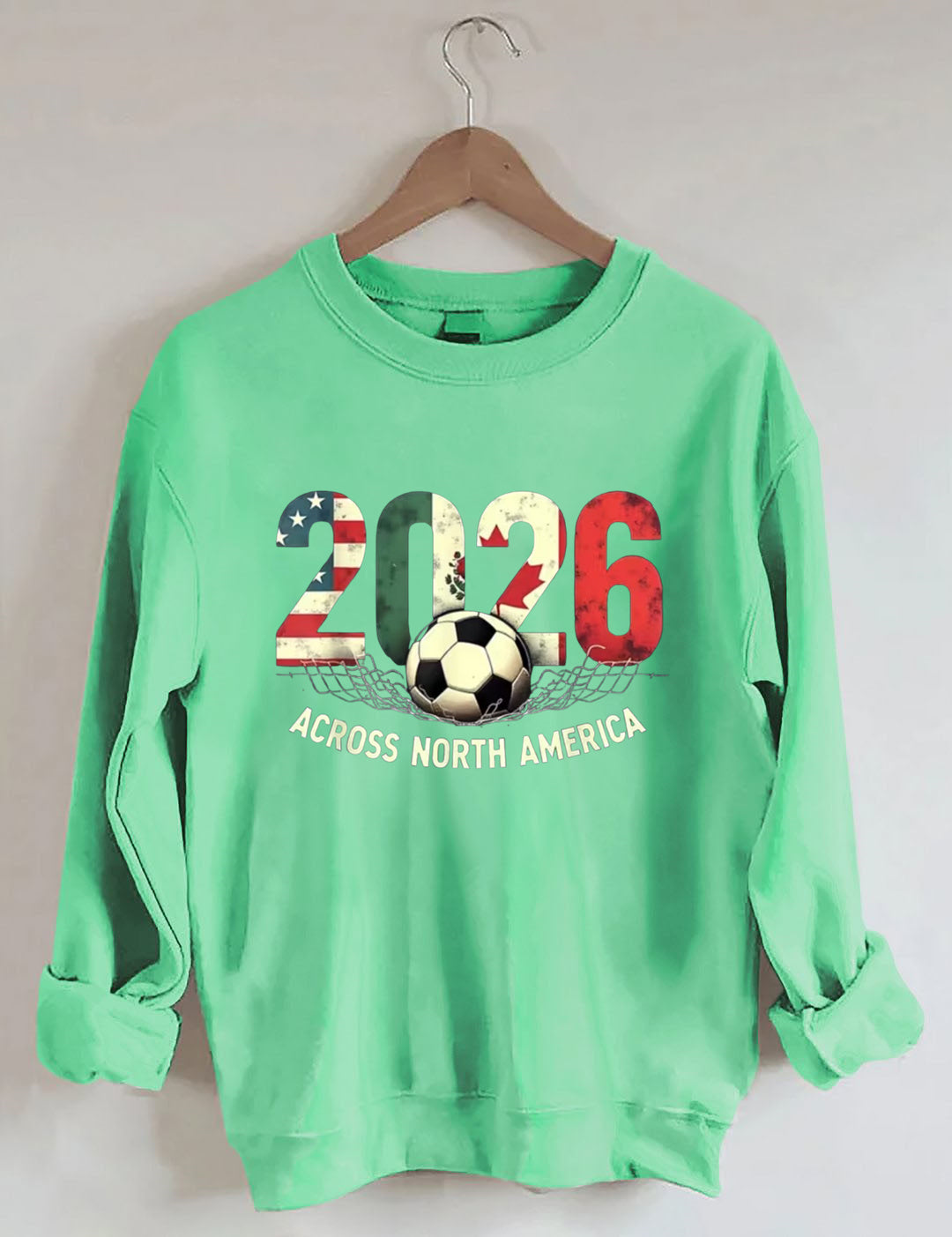 Vintage 2026 North America Soccer Sweatshirt