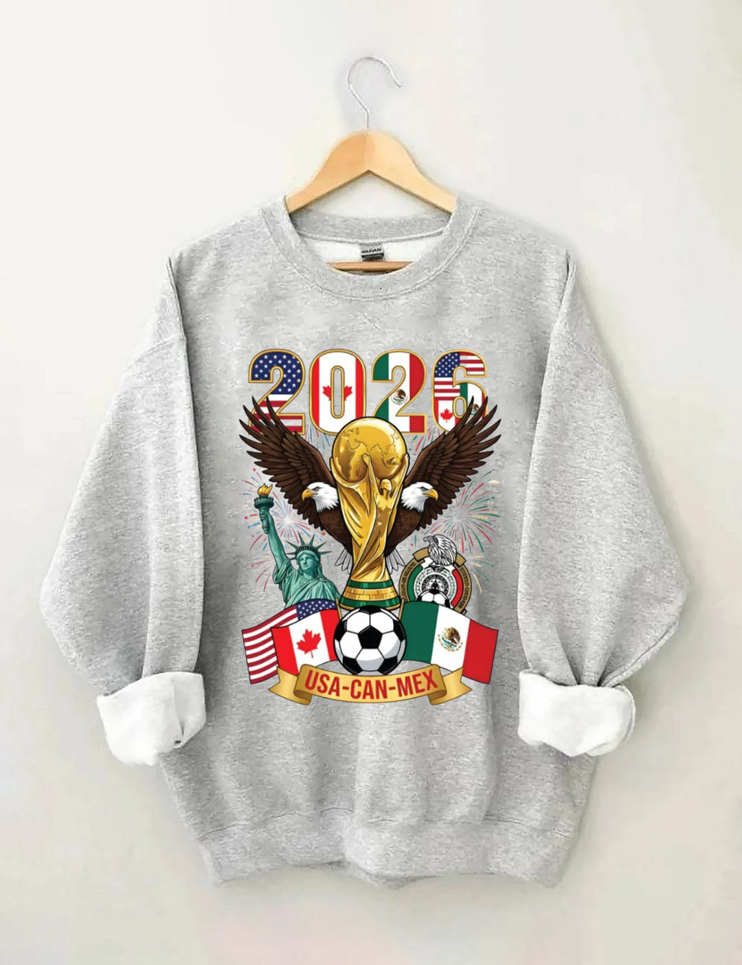 2026 World Cup,Soccer Cup USA Canada Mexico Sweatshirt