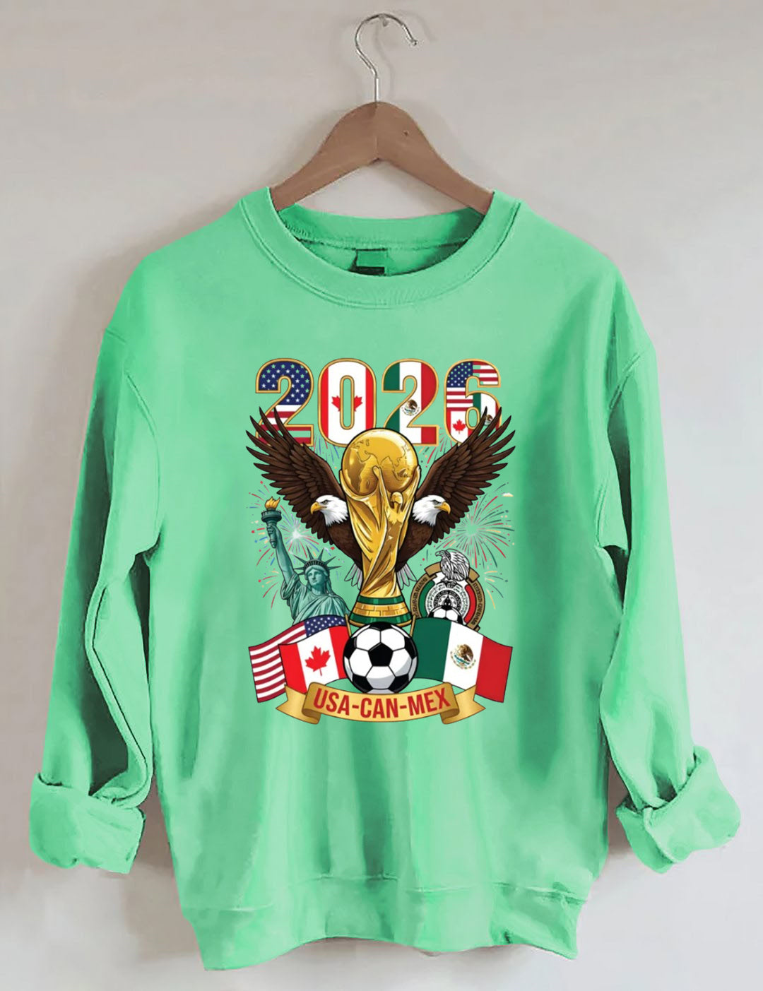 2026 World Cup,Soccer Cup USA Canada Mexico Sweatshirt
