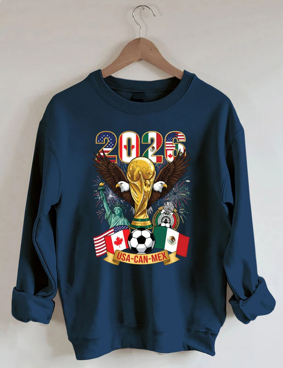 2026 World Cup,Soccer Cup USA Canada Mexico Sweatshirt
