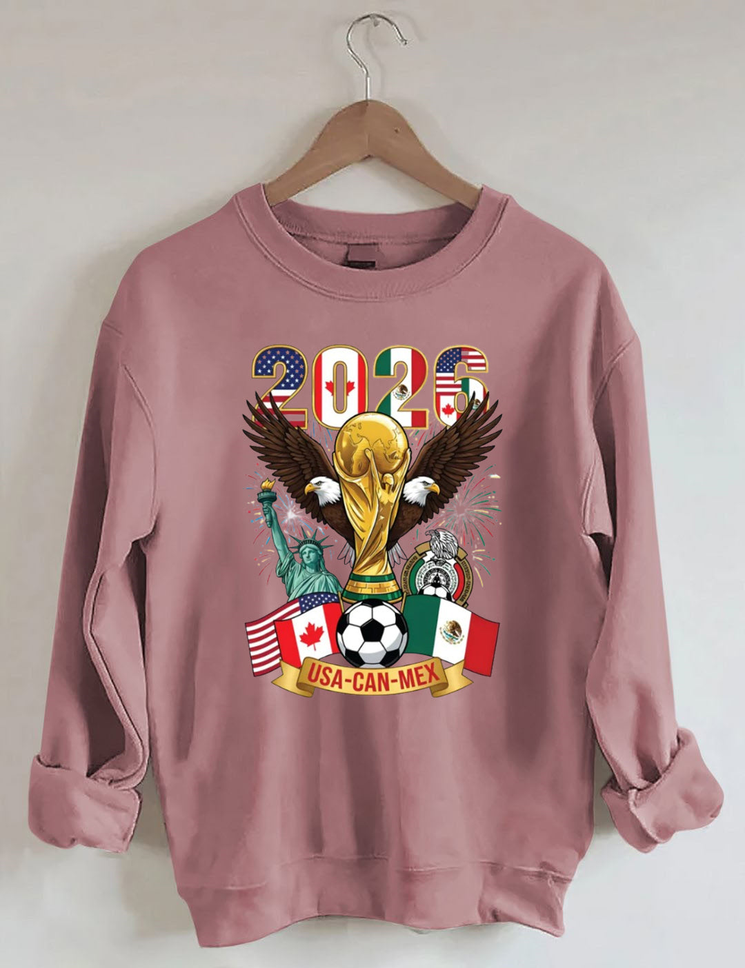 2026 World Cup,Soccer Cup USA Canada Mexico Sweatshirt