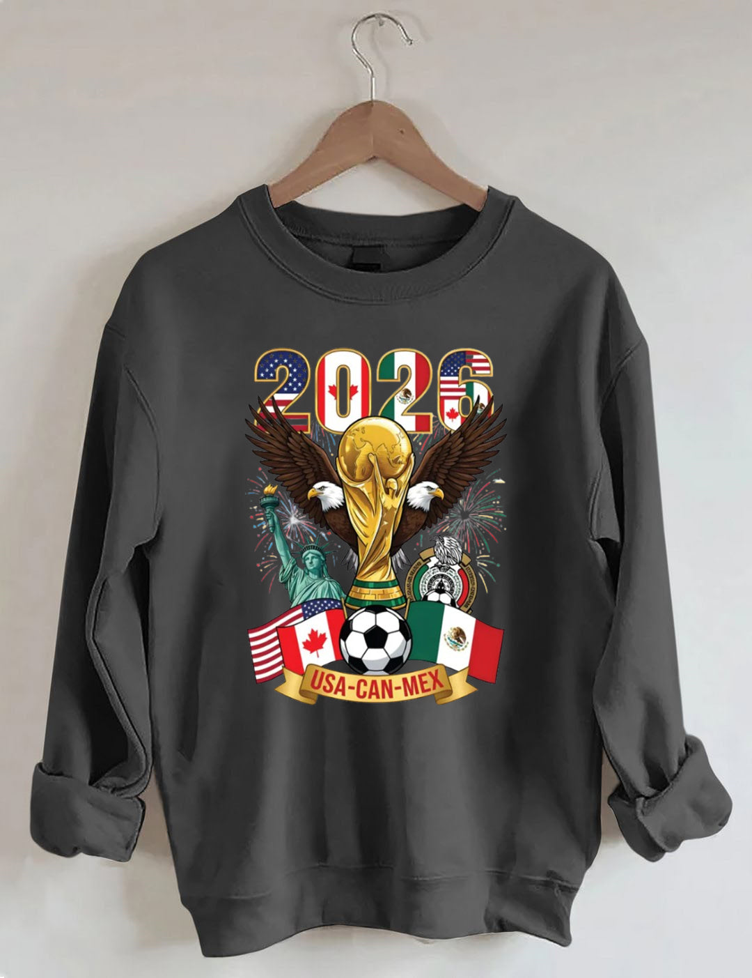 2026 World Cup,Soccer Cup USA Canada Mexico Sweatshirt