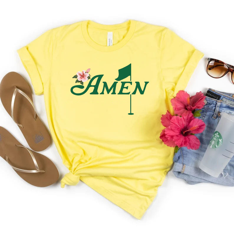Golf Amen Azalea Pink Golf Tournament T-Shirt