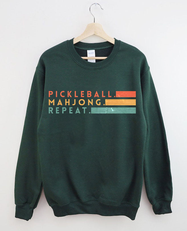Pickleball Mahjong Repeat Sweatshirt