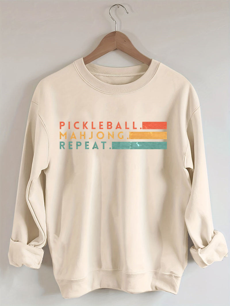 Pickleball Mahjong Repeat Sweatshirt