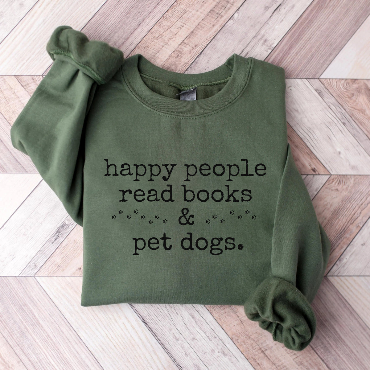 Happy People Read Books&Pet Dogs Sweatshirt