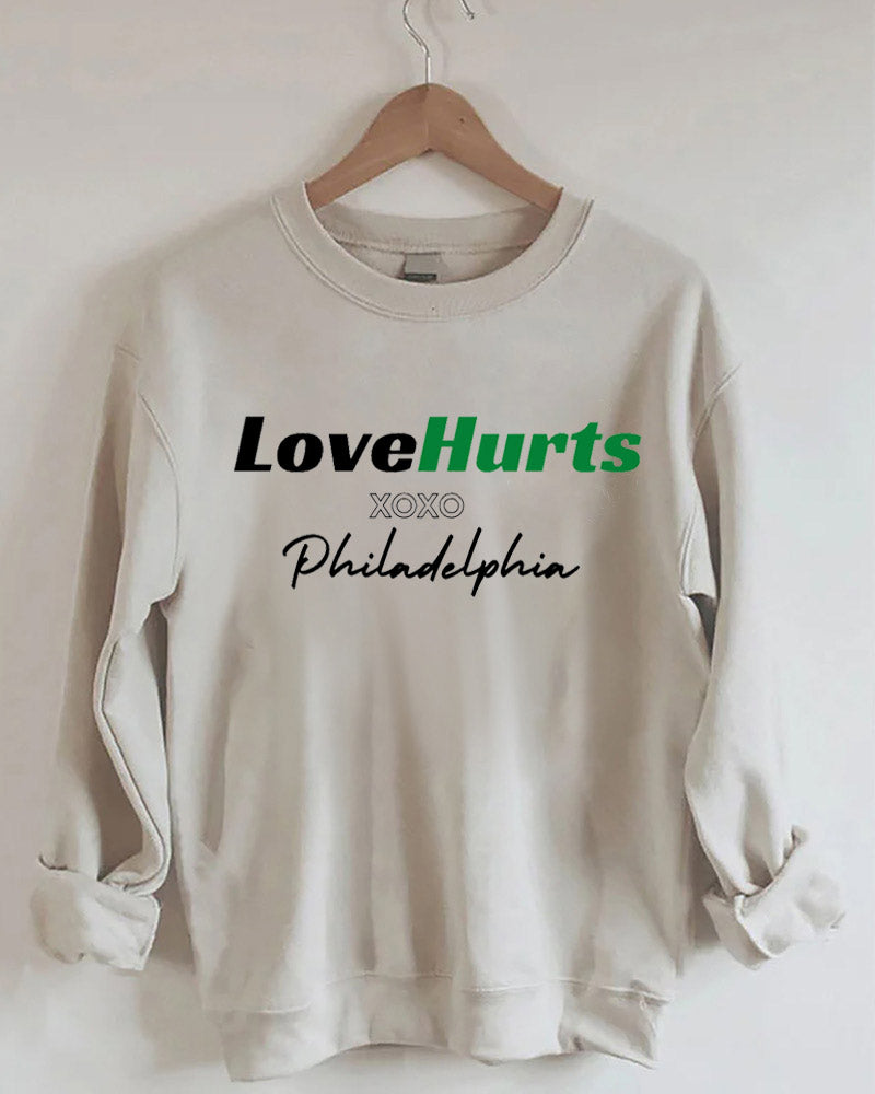 Love Hurts Philadelphia Eagles Football Sweatshirt