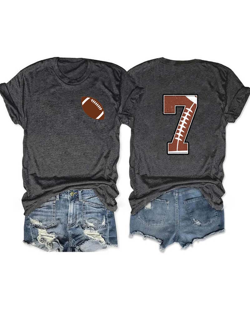 Football Personalized Number T-Shirt