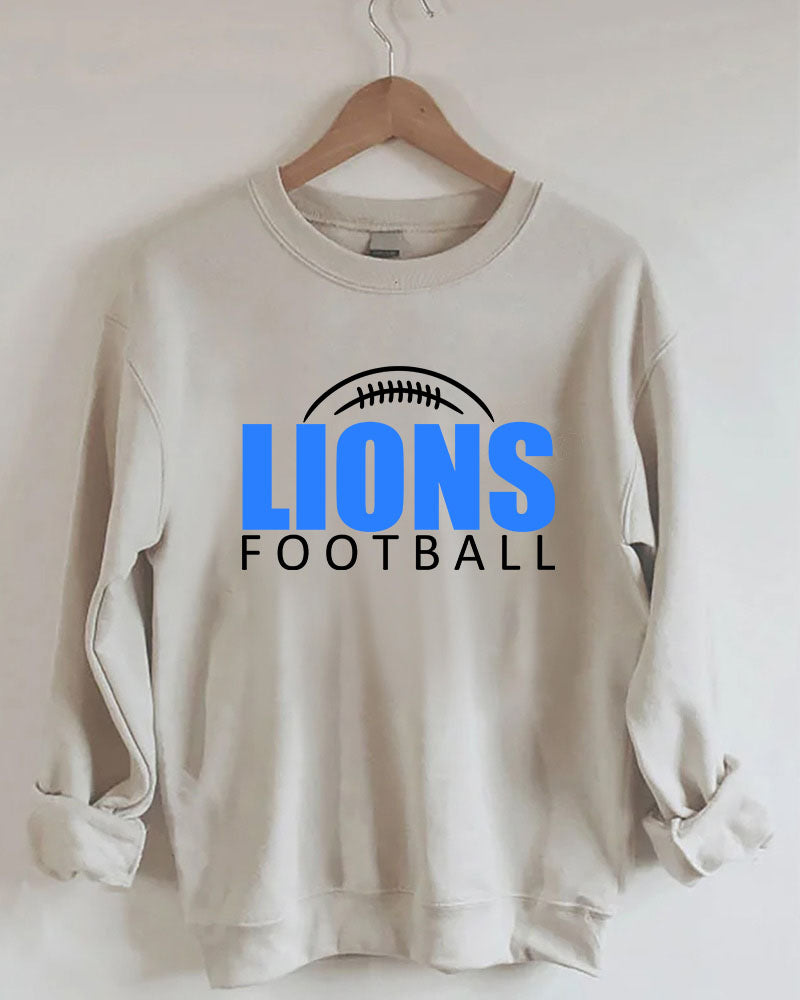 Lions Football Printed Sweatshirt