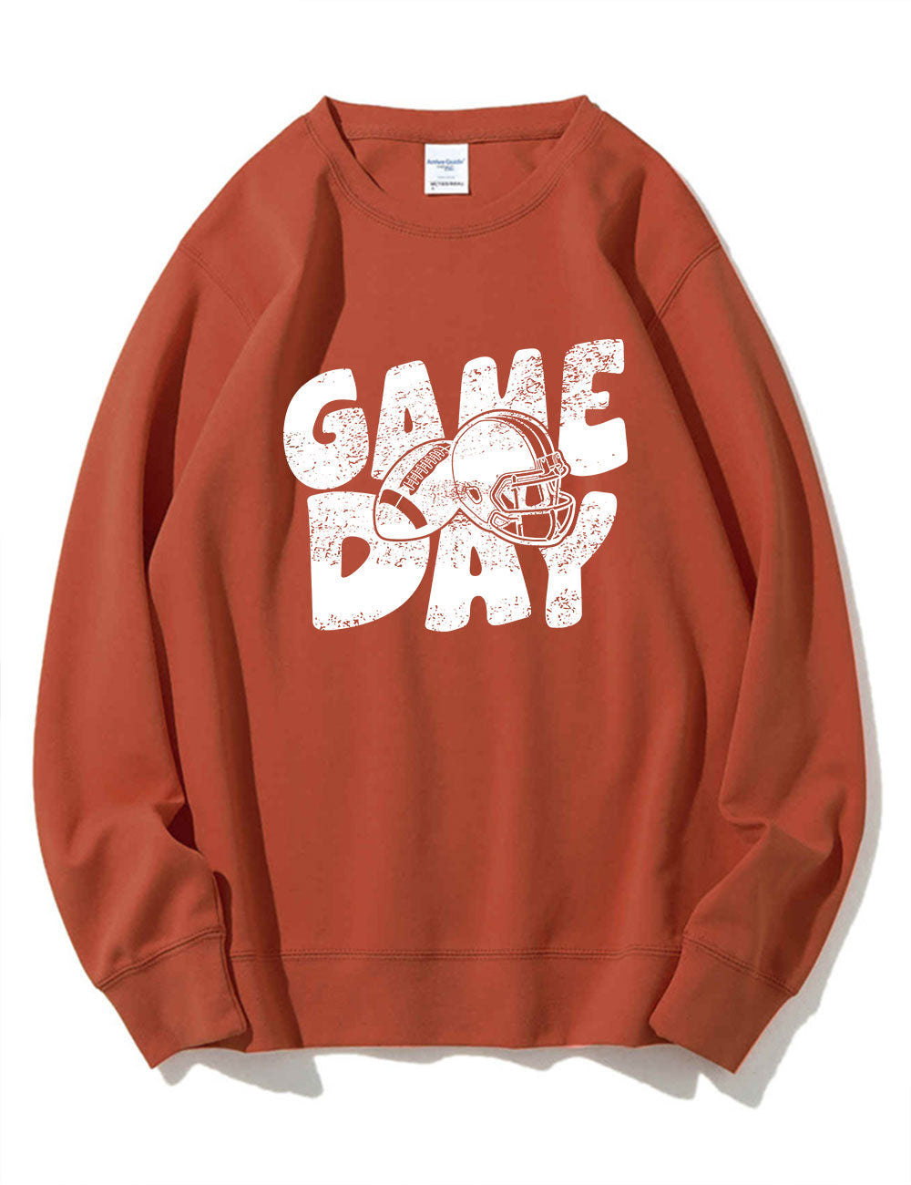 Distressed Helmet Football Game Day Sweatshirt