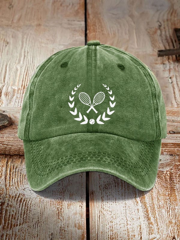 Women's tennis print hat