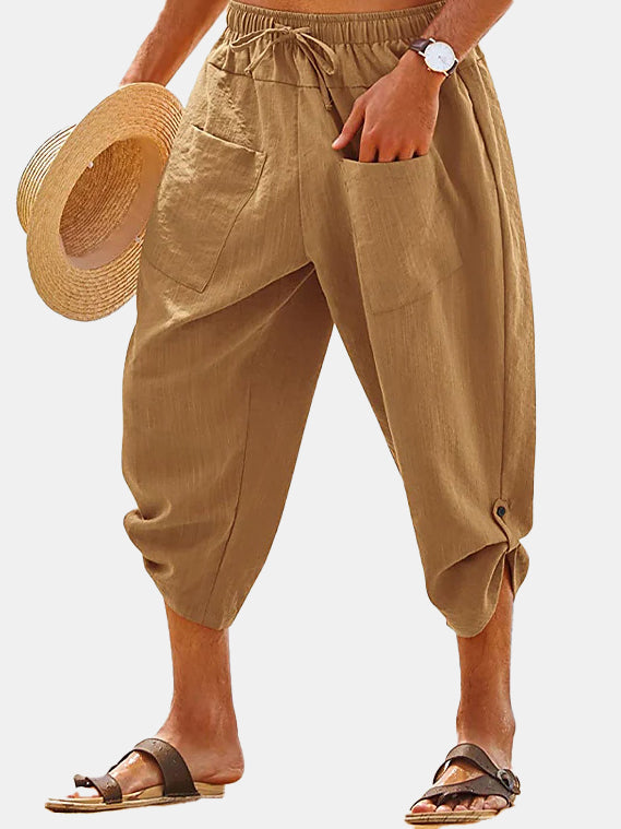 Men's Comfort Linen Pocket Shorts