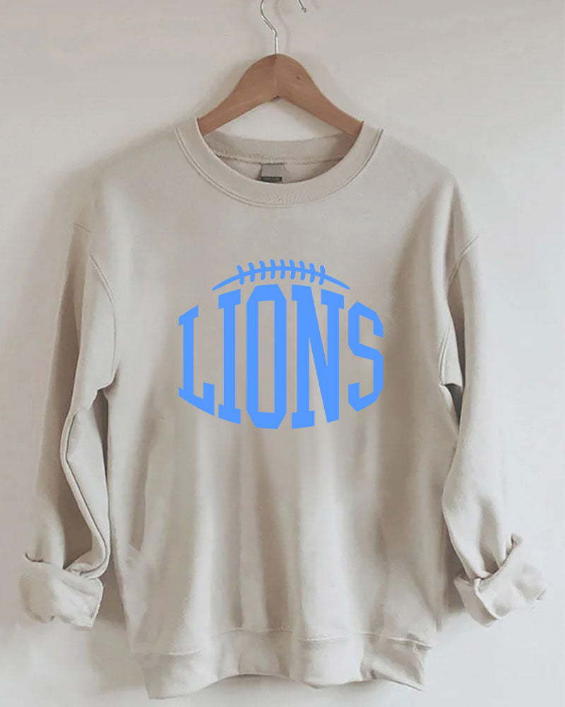 Retro Lions Football Sweatshirt