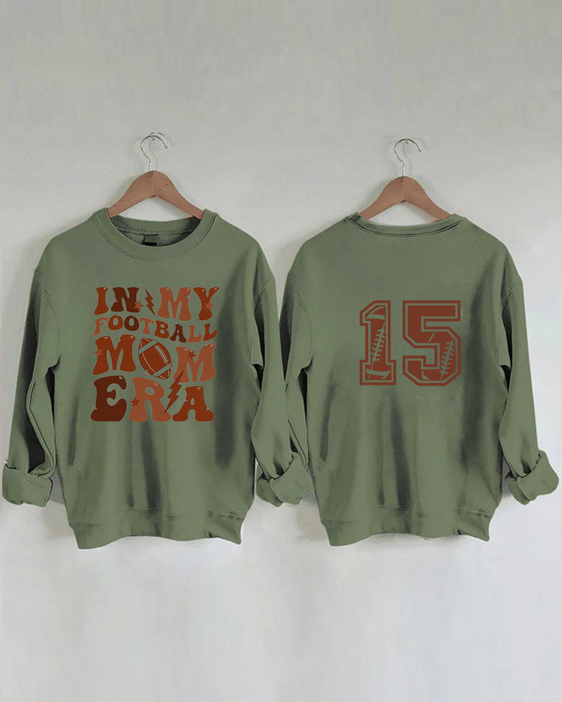 In My Football Mom Era Personalized Number Sweatshirt