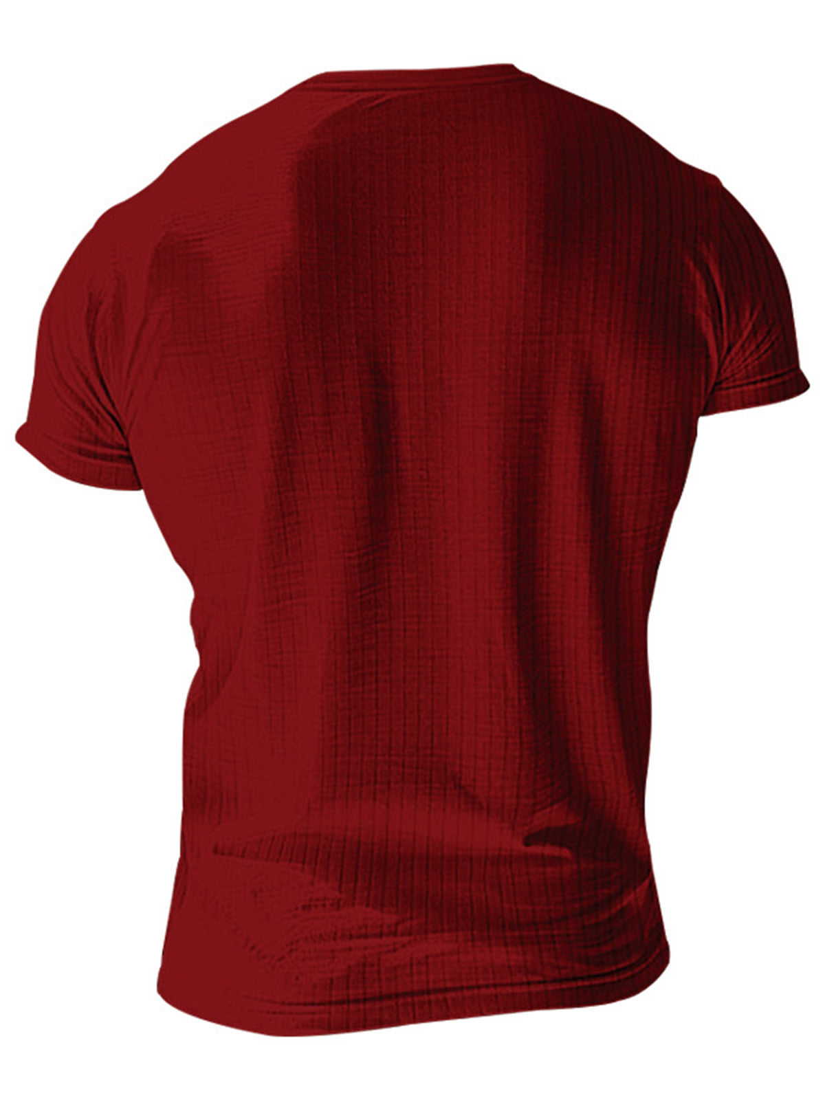 Men's solid color pit strip casual button V-neck short-sleeved Henley T-shirt