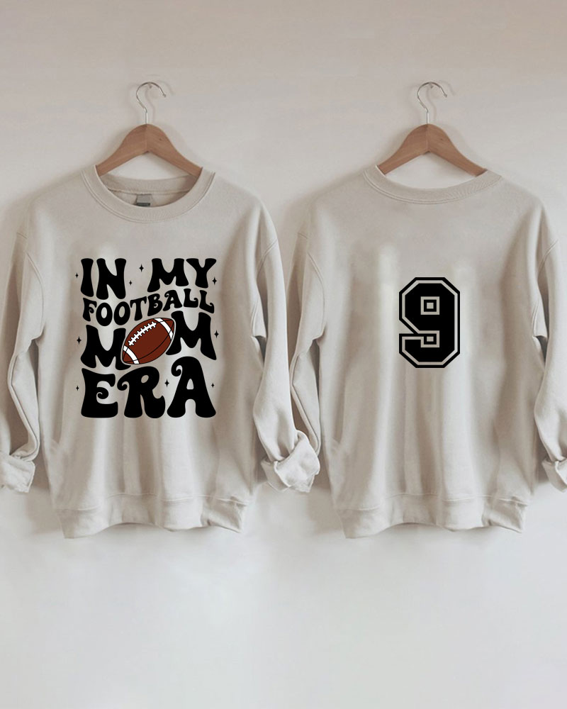 In My Football Mom Era Custom Number Sweatshirt