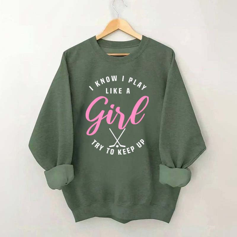 Cute Hockey Girl Sweatshirt