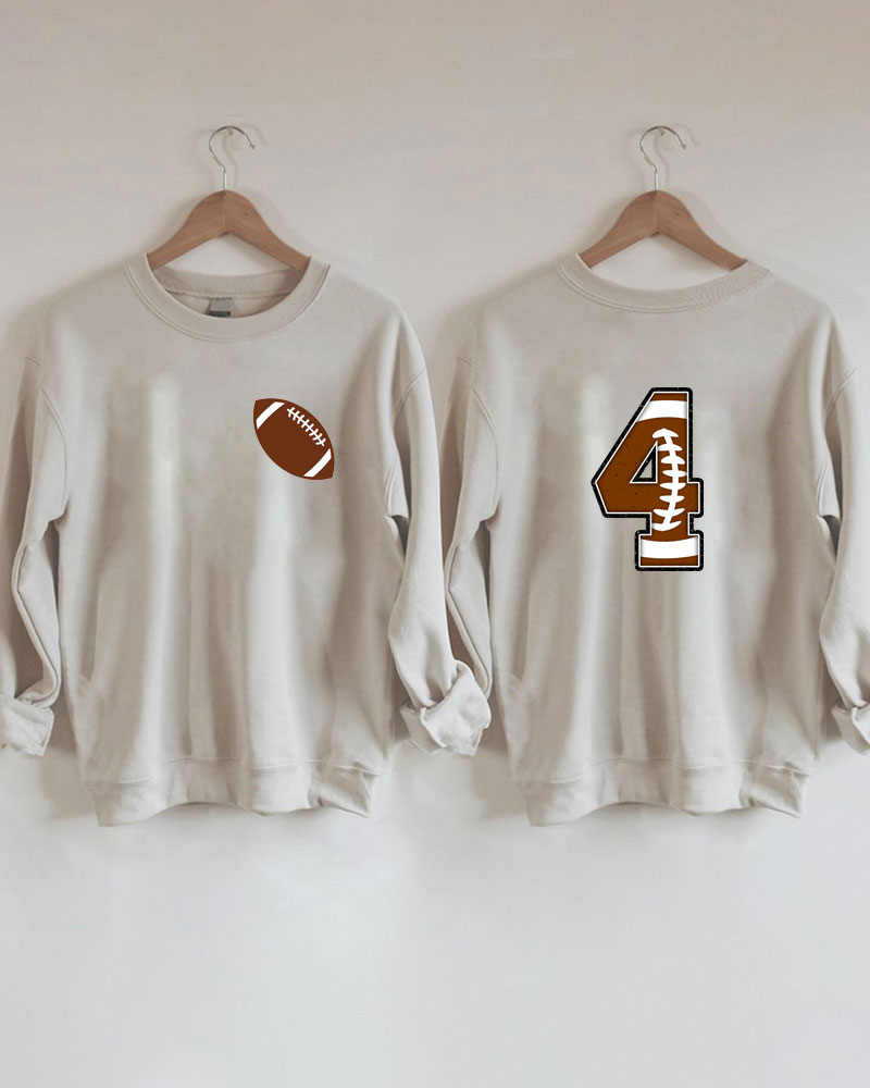 Football Personalized Number Sweatshirt