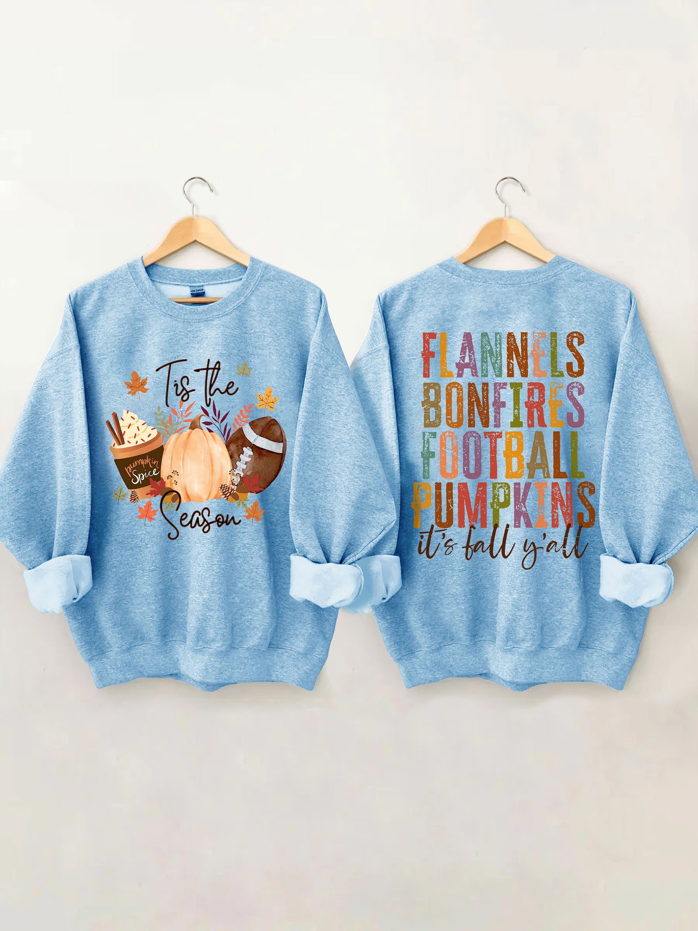 Flannels Bonfires Football Pumpkins Sweatshirt