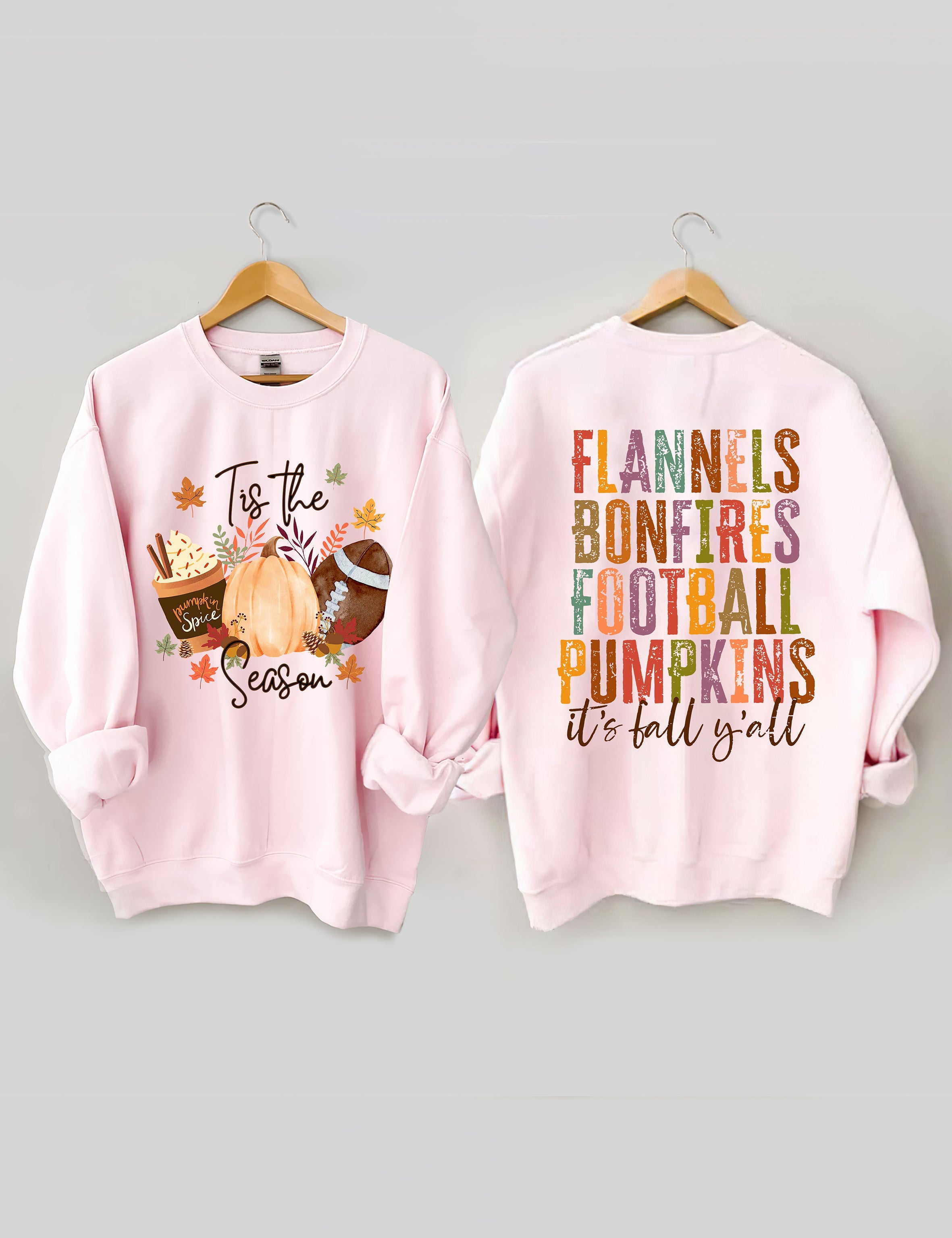 Flannels Bonfires Football Pumpkins Sweatshirt