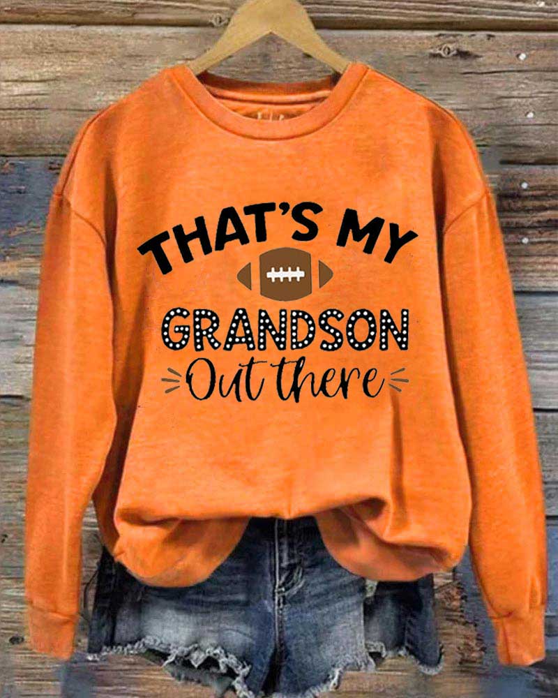 That's My Grandson Out There Football Crewneck Sweatshirt