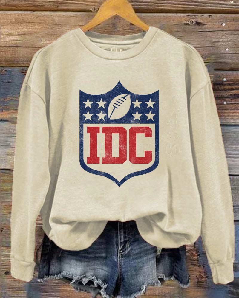 IDC I Don't Care Funny Football Sweatshirt