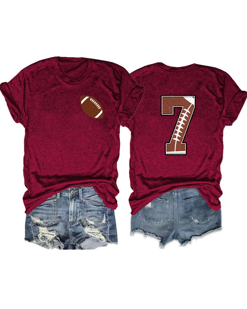 Football Personalized Number T-Shirt