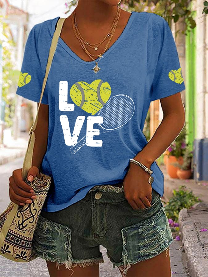 Women's Tennis Lovers Casual T-Shirts