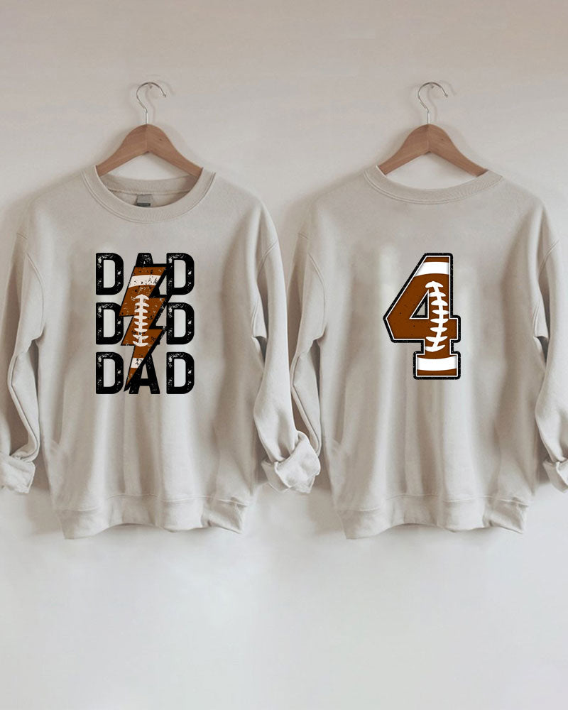 Football Dad Personalized Number Sweatshirt