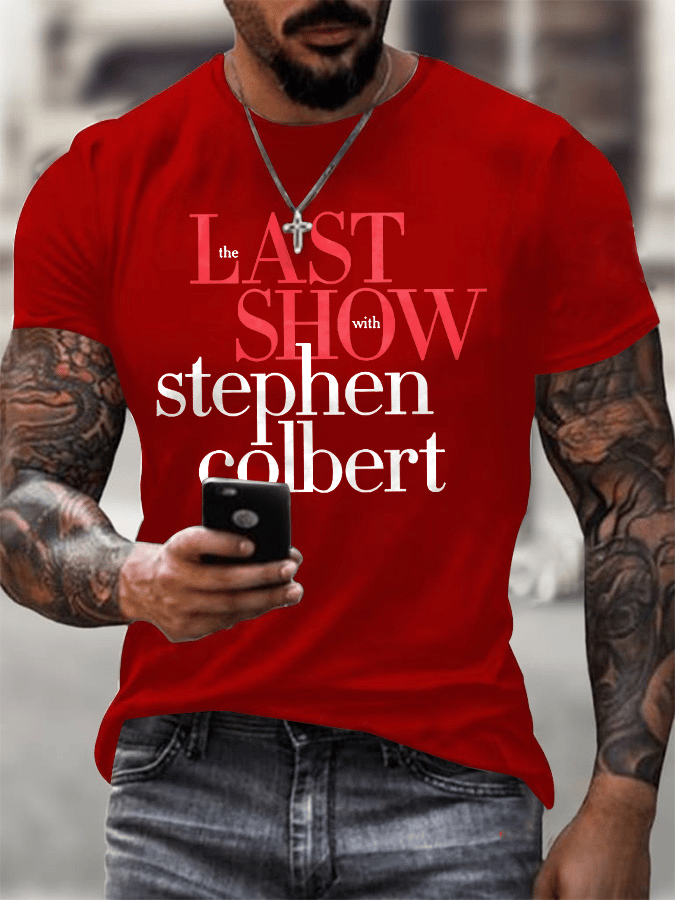 Men's Retro Last Show Print T-Shirt