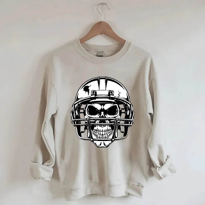 Skull Football Helmet Sweatshirt