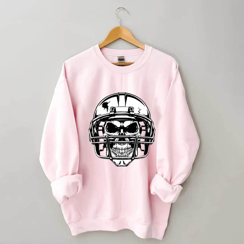 Skull Football Helmet Sweatshirt