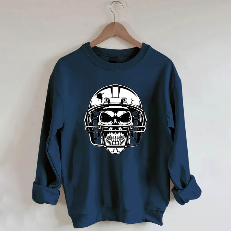 Skull Football Helmet Sweatshirt