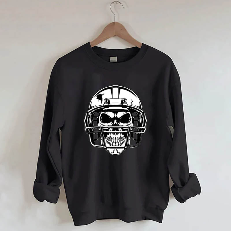 Skull Football Helmet Sweatshirt