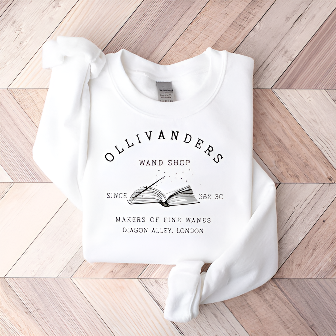 Ollivanders Wand Shop Wizard Book  Sweatshirts