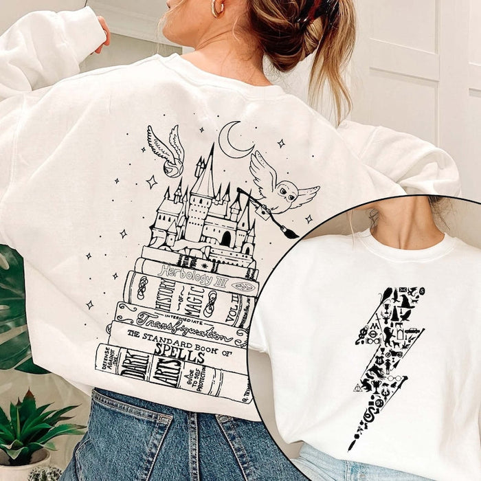 Wizard Castle Book Reading Magic Sweatshirt