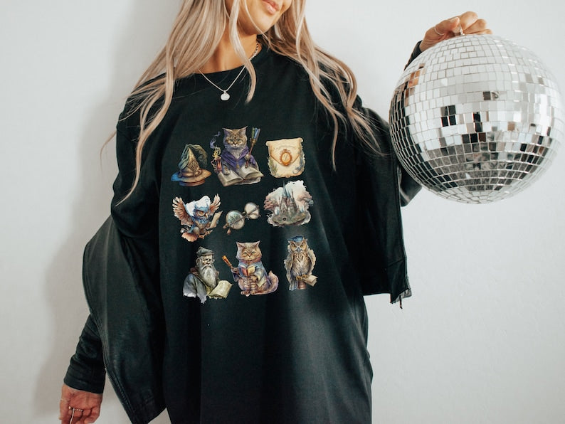 Hogwarts Castle Cats Shirt