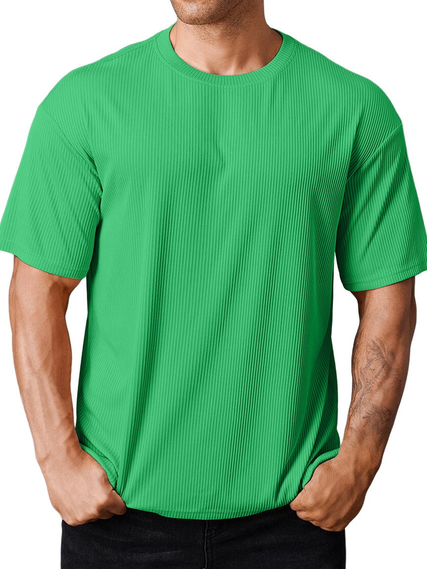 Men's loose pitted short-sleeved T-shirt