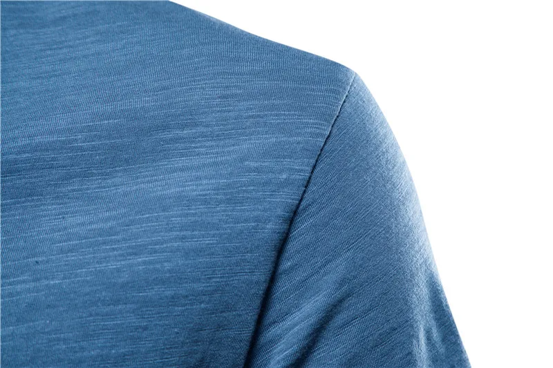 Men's New Solid Color Bamboo Cotton V-neck Short-sleeved T-shirt