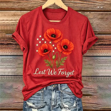 Honor & Remember – Women’s Poppy Tribute Tee
