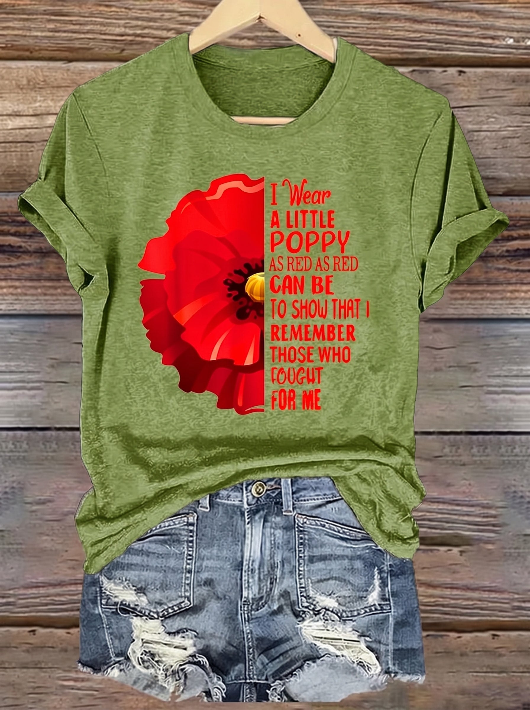 Women’s Red Poppy Remembrance T-Shirt